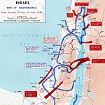 Map of the First Arab-Israeli War 1948