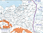 Map of WWI: Eastern Front - March 1916 - Prior to the Brusilov Breakthrough against Austria-Hungary JuneAugust 1916