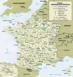 Map of France 1991