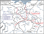 Map of the Seven Years War: Frederick's Strategy 1756-1763