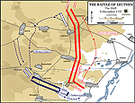 Map of the Battle of Leuthen - December 5, 1757 - The Shift