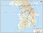 Map of the Korean War: South Korea. Second Invasion of South Korea, Situation January 24, 1951, Operations Since December 31, 1950.