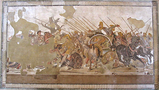The Alexander Mosaic. Once the Floor Decoration of a Financially Comfortable Roman Family. Now at a Museum Wall in Naples.