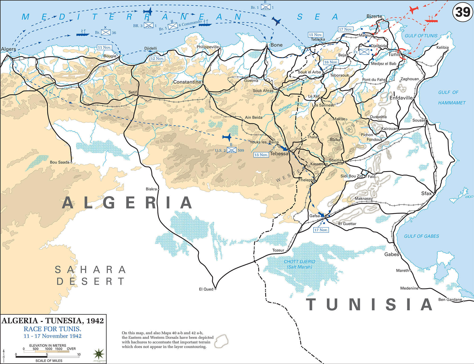 WWII Algeria-Tunisia, Race for Tunis, November 11 - 17, 1942