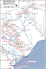 Map of the American Revolution: Operations in the Carolinas 1778-1781