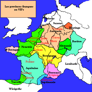 Aquitaine around 700 - MAP OF AQUITAINE BACK IN THE DAYS
