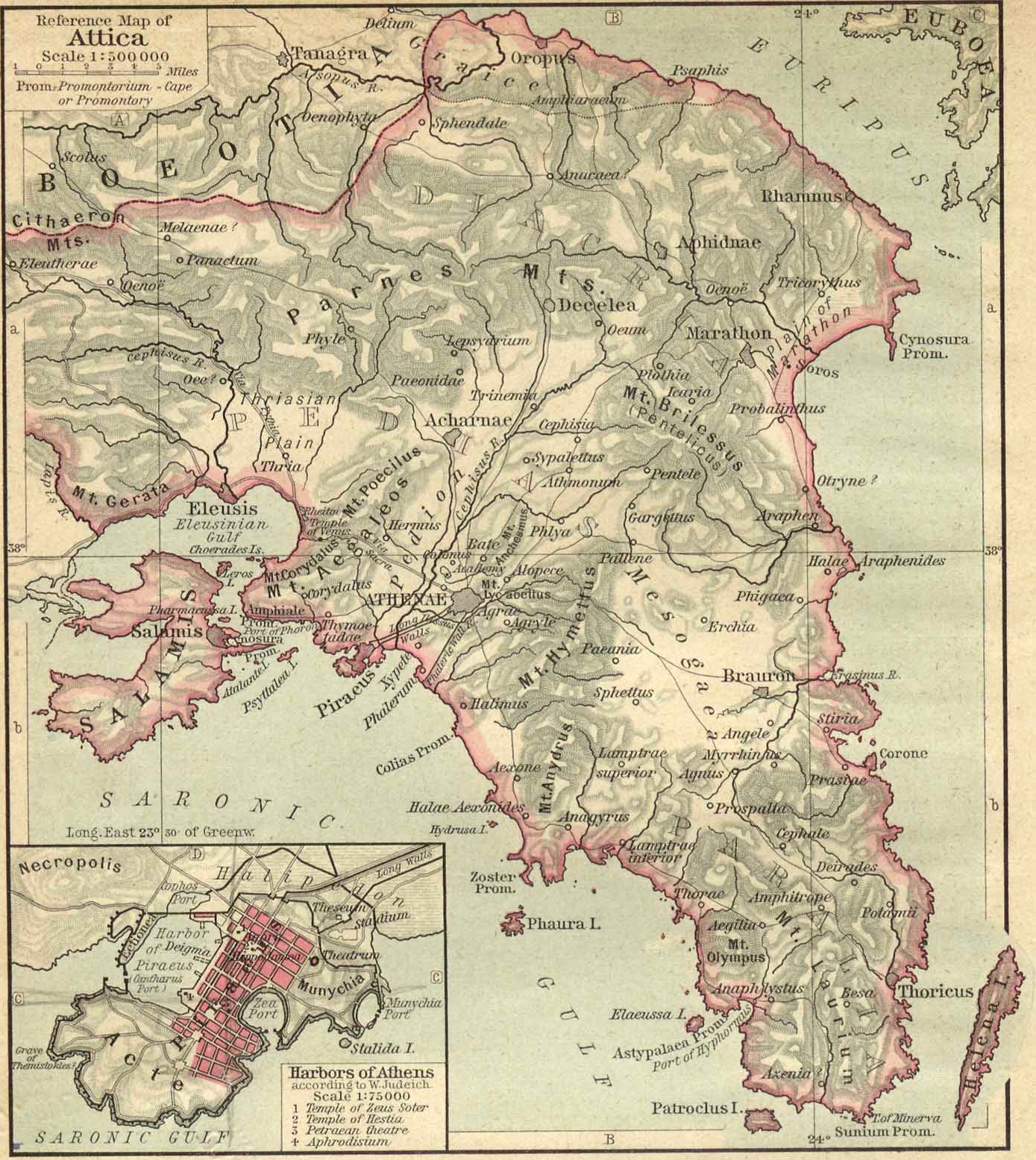 Map of Attica 480 BC