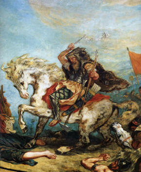 Attila the Hun, ? - 453, PAINTING BY EUGENE DELACROIX