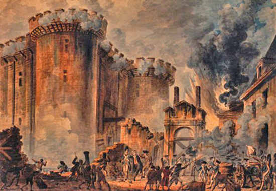 La Prise de la Bastille (The Storming of the Bastille) - Jean-Pierre Hovel 1789
