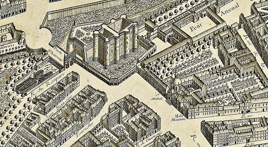 Bastille Map Location Rue Saint-Antoine Paris