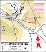Map of the Battle of Crecy 1346