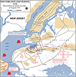 Map of the Battle of Long Island - August 27, 1776