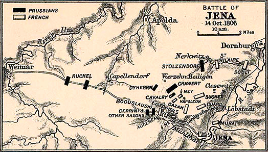 Map of the Battle of Jena-Auerstädt - October 14, 1806