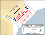 Battle of Marathon, Greek Double Envelopment - 490 BC