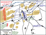 Map of the Battle of Rossbach: Prelude