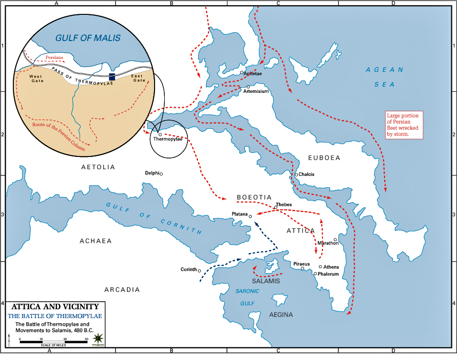 Battle of Thermopylae - Map