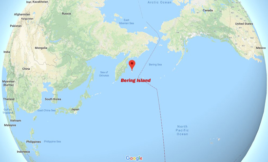 Map Location Bering Island