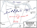 Map of the Battle of Breitenfeld - September 17, 1631 - Initial Dispositions
