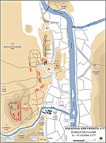 Map of the American Revolution: Burgoyne's Camp October 11-17, 1777
