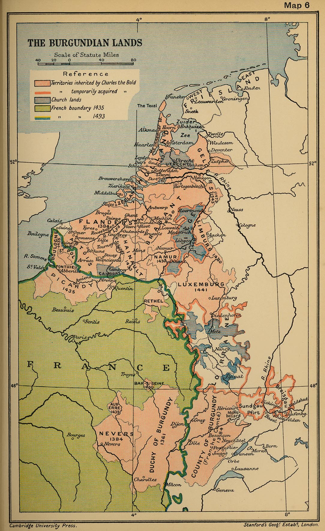 History Map of Burgundy