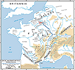 Map 57 BC Caesar's Campaign Against the Belgae