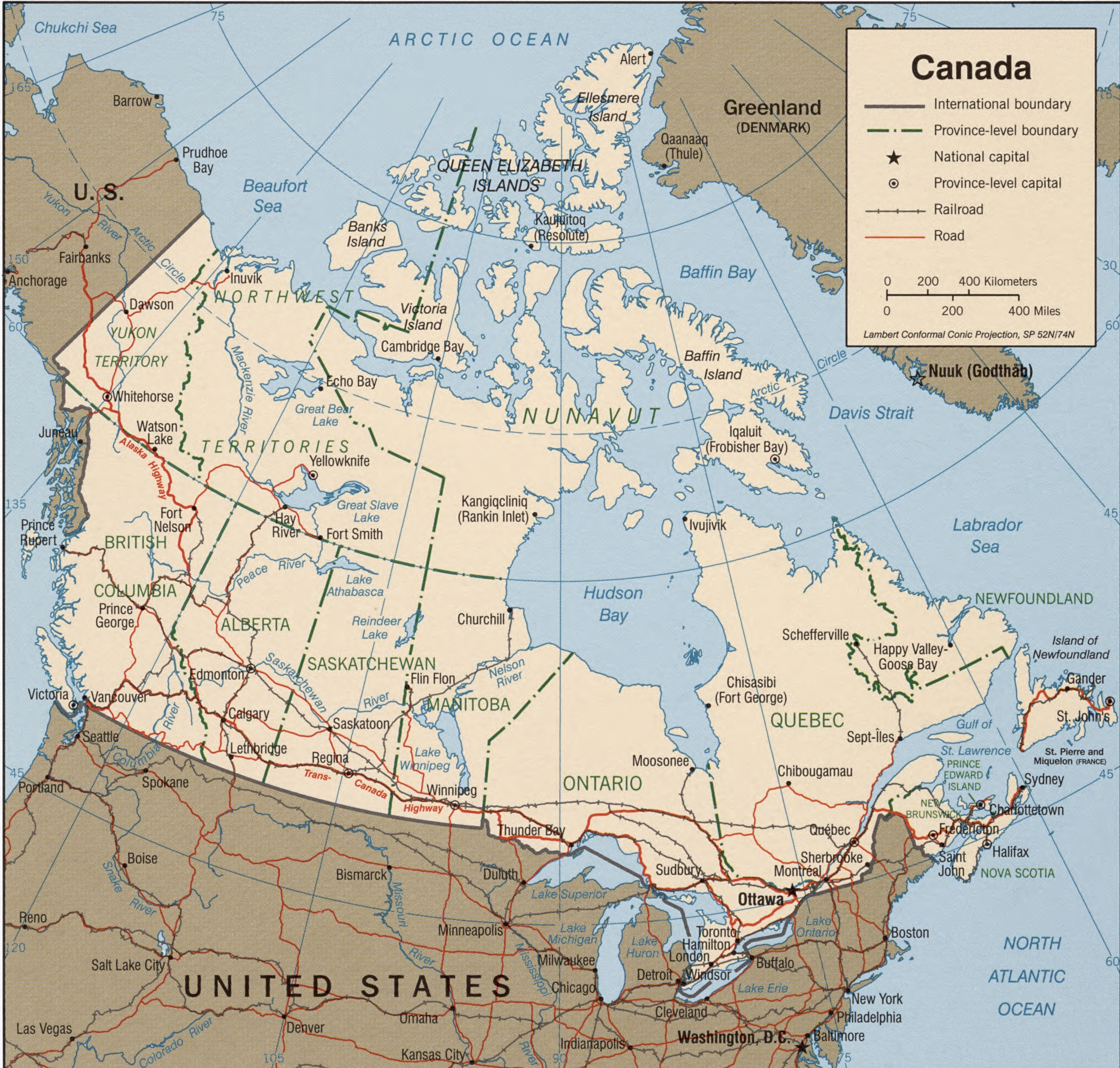Map of Canada 1999.