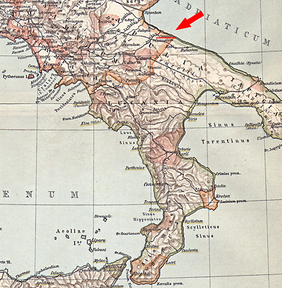Cannae 216 BC - Map Location Apulia (Puglia), Southeastern Italy
