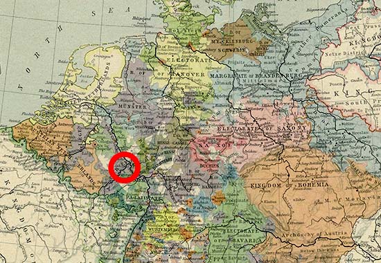 Map Location of Coblenz, Germany