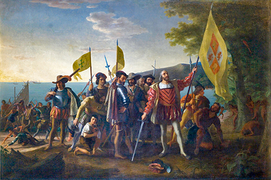 Landing of Columbus - October 12, 1492 - Oil on canvas by John Vanderlyn, Architect of the Capitol