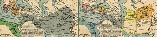 Map of the Diadochi - 301 BC and 200 BC