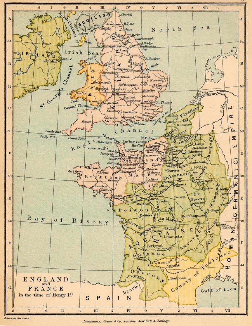 map of england and france