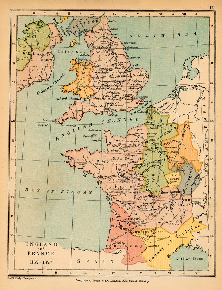 map of england and france