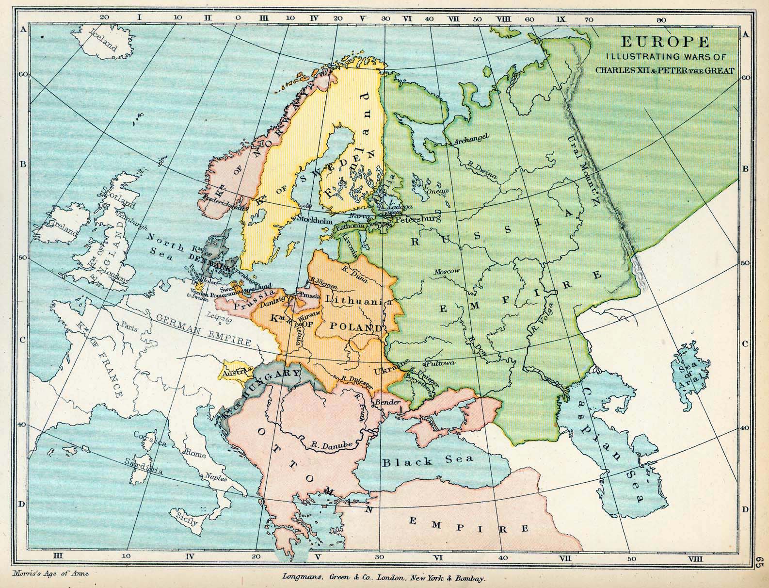 Map Of Europe 1700