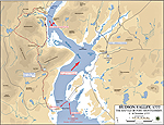 Map of the Battle of Fort Montgomery - October 6, 1777