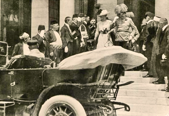 Archduke Francis Ferdinand and his wife shortly before their assassination