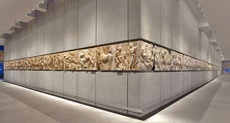 View of the West and South Frieze of the Parthenon