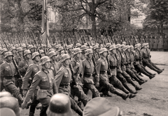 Photo of German troops in Warsaw, Poland - September 1939