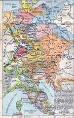 Map of Germany and Italy in 1803