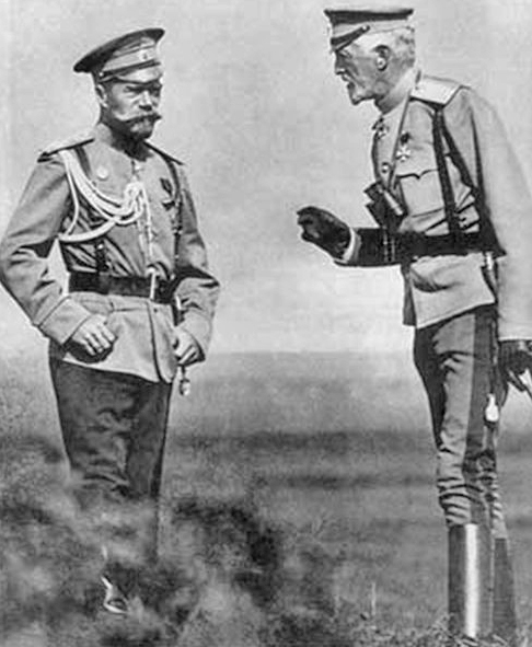 Tsar Nicholas II and his uncle, the Grand Duke Nicholas