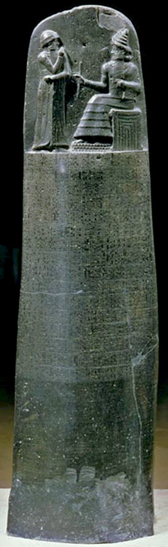 Basalt Stele Containing the Law Code of Hammurabi