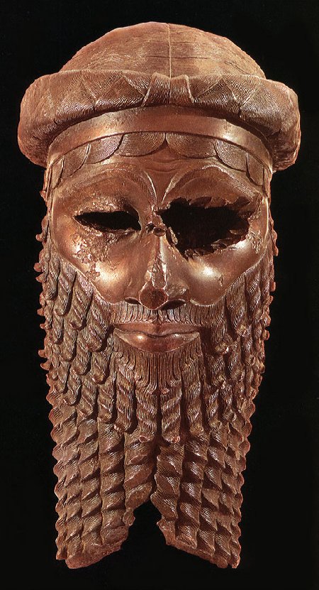 Head of a King, Akkadian, Bronze, found at Nineveh