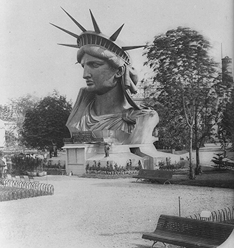 Statue of Liberty Head at Expo in Paris 1878