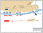 Battle of Hydaspes 326 BC - Crossing of the River - Map