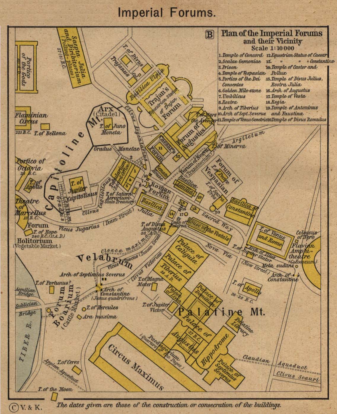 Maps of the Republican and the Imperial Forum Romanum.