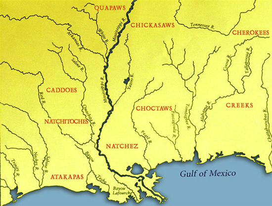 Map of the Indian Tribes in the Mississippi Valley