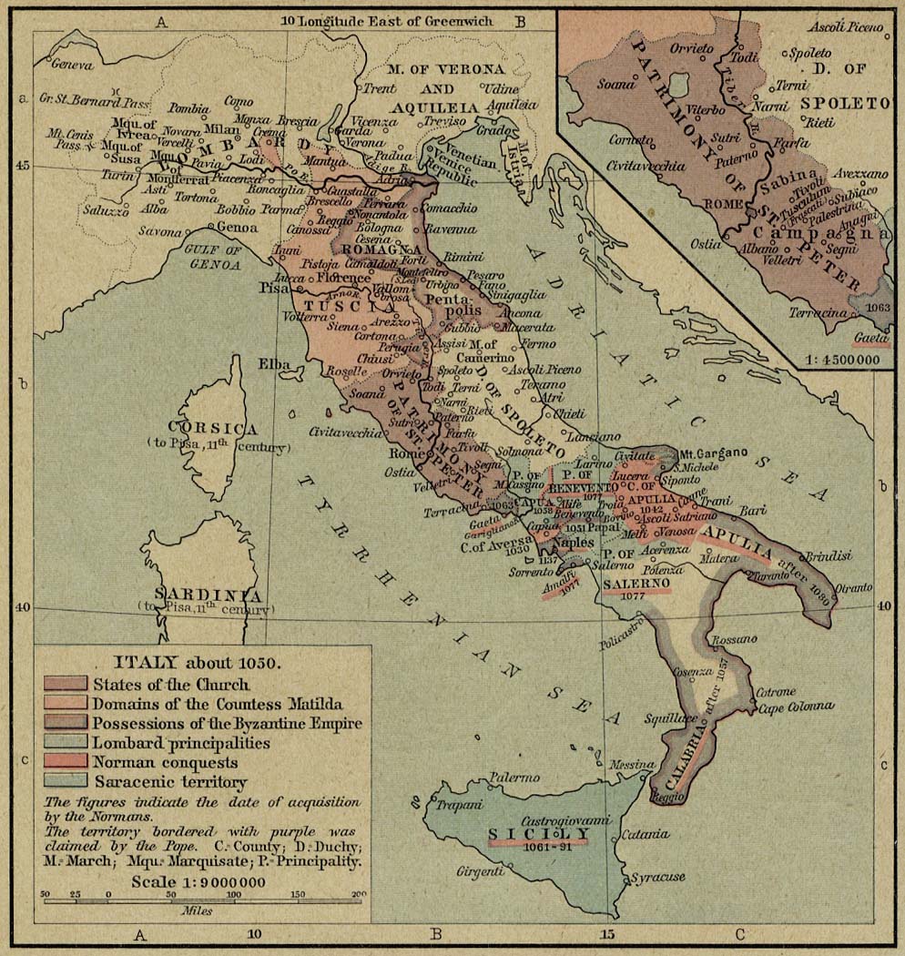 italy old map