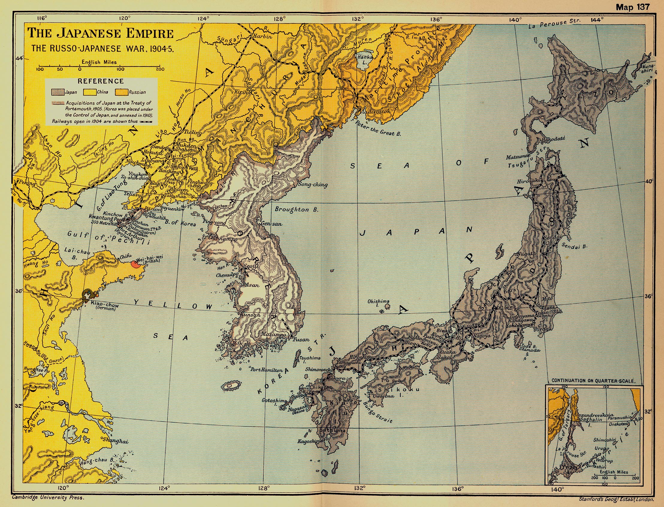 Map of the Japanese Empire: The Russo-Japanese War, 1904-1905