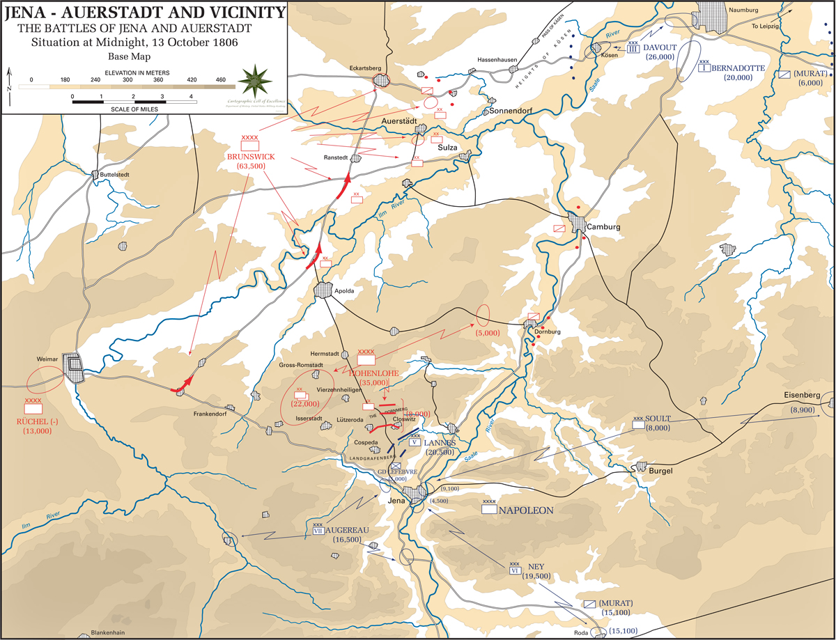 Map of the Battle of Jena-Auerstadt - October 14, 1806