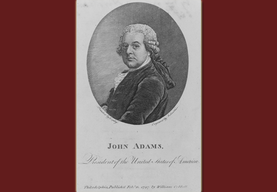 FINALLY LEAVING THE DESK OF THE VICE PRESIDENT - JOHN ADAMS 1797