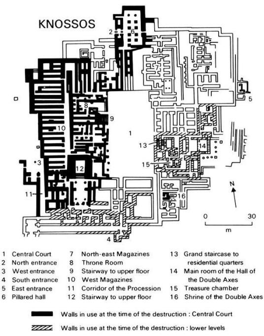 Knossos Palace Floor Plan